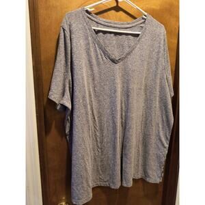 917.  Gray Tee Shirt Ava Viv 3X V Neck Shirt Sleeve